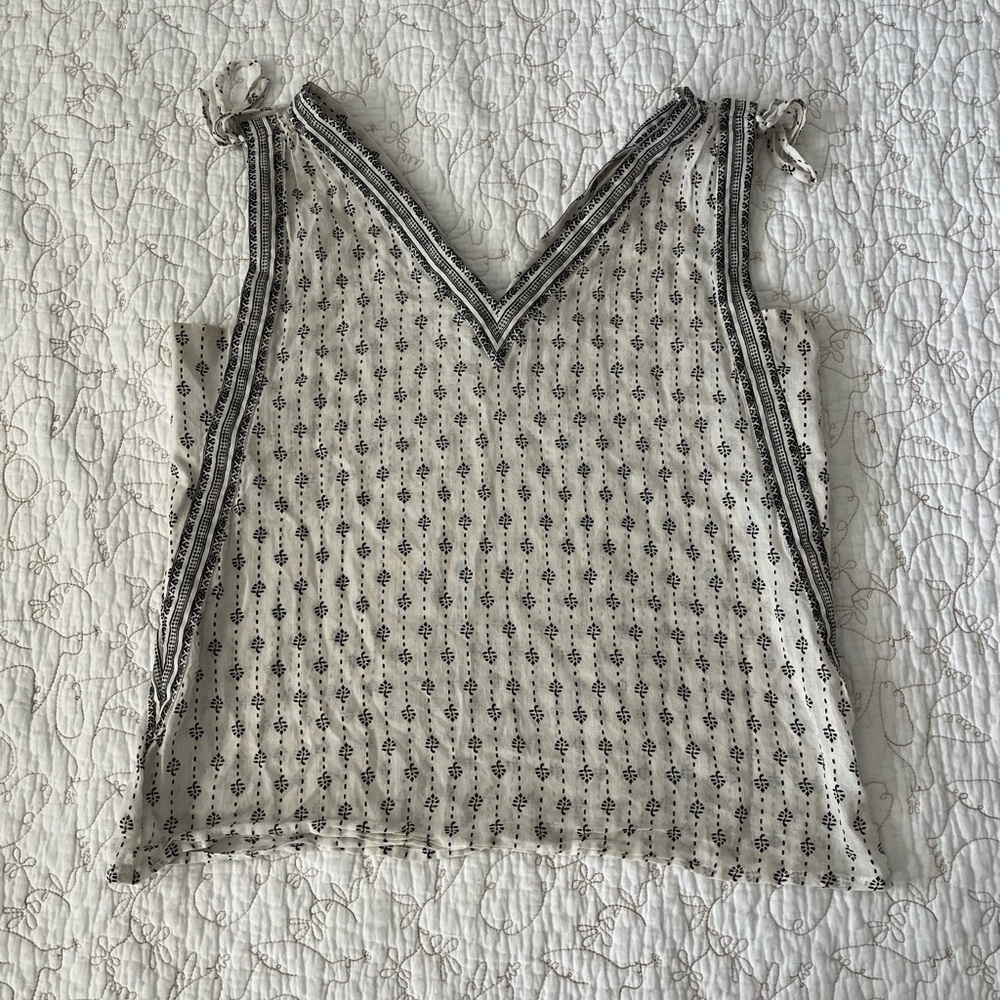 Elegant Cream and Black Women's Top